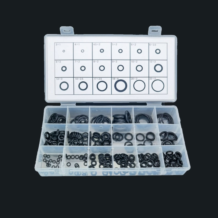 Combinazione di gomma per guarnizioni in silicone per auto da 2 scatole, 225 PCS Black