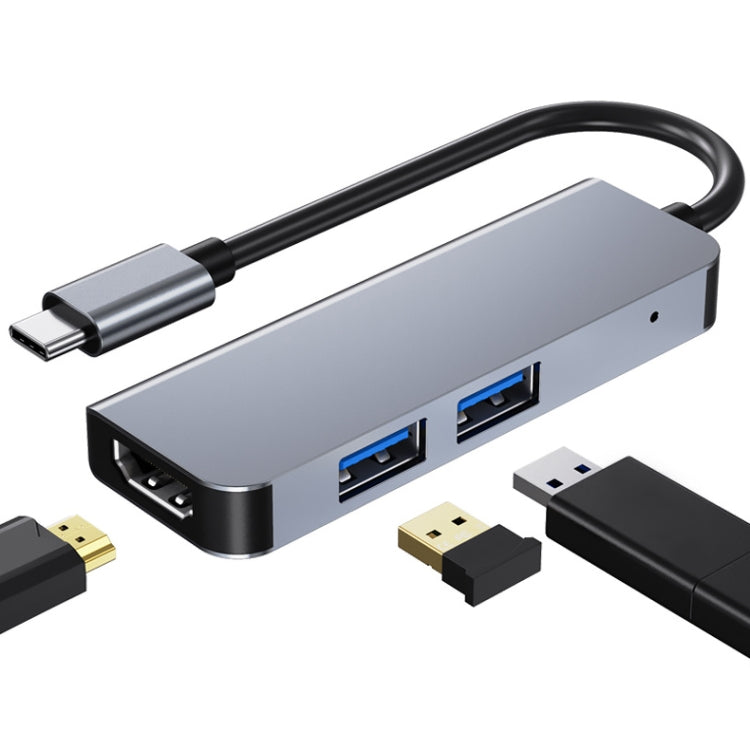 Docking station 3 in 1 USB-C con HDMI 4K e 2 porte USB 3.0