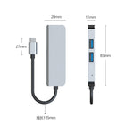 Docking station 3 in 1 USB-C con HDMI 4K e 2 porte USB 3.0