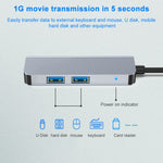 Docking station 3 in 1 USB-C con HDMI 4K e 2 porte USB 3.0