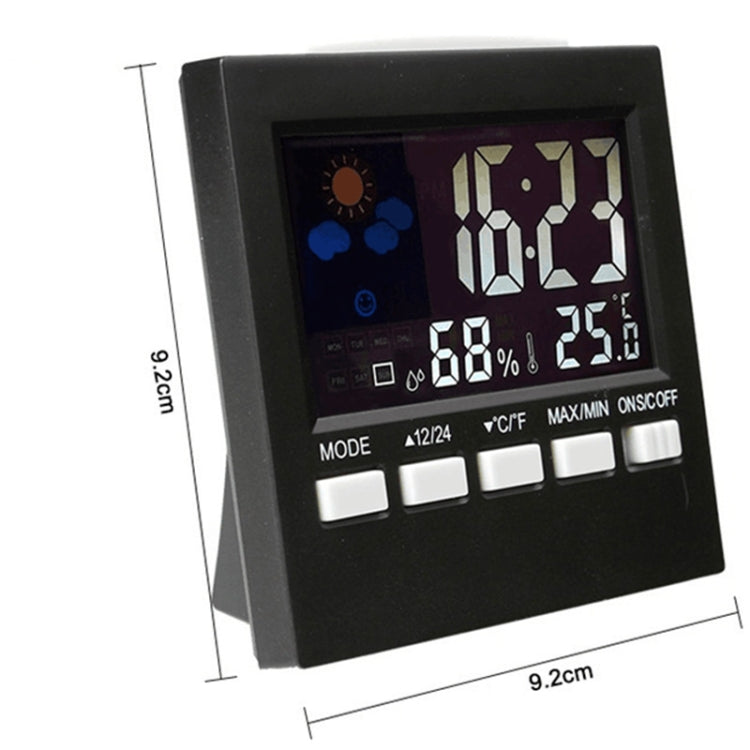 2159 Sveglia con display per temperatura e umidità domestica Orologio digitale multifunzione con schermo a colori elettronico per interni, Temperature And Humidity Display Alarm Clock