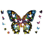 Puzzle Alieno in Legno Farfalla Puzzle Animale Tridimensionale Irregolare, Dimensione:, S, M, L