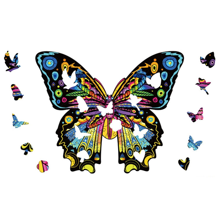 Puzzle Alieno in Legno Farfalla Puzzle Animale Tridimensionale Irregolare, Dimensione:, S, M, L