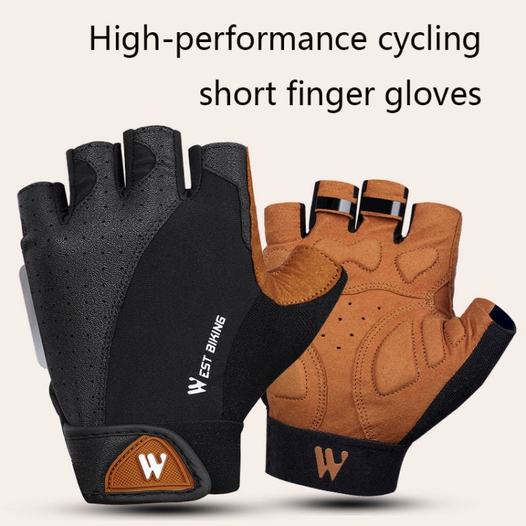 WEST BIKING YP0211196 Guanti da moto antiscivolo antiurto a mezze dita Attrezzatura da equitazione, S, M, L, XL