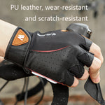 WEST BIKING YP0211196 Guanti da moto antiscivolo antiurto a mezze dita Attrezzatura da equitazione, S, M, L, XL
