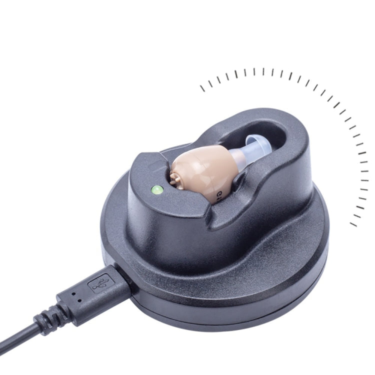 Z-12 Apparecchio acustico con amplificatore audio in-ear ricaricabile con caricatore per base USB, Z-12