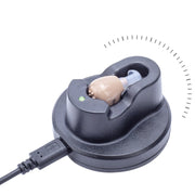 Z-12 Apparecchio acustico con amplificatore audio in-ear ricaricabile con caricatore per base USB, Z-12