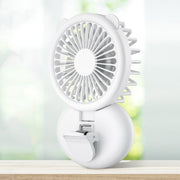 D11 Fill Light Clip Appeso al collo Ventilatore portatile pieghevole Mini USB Desktop Fan, D11 Pink, D11 Green, D11 White