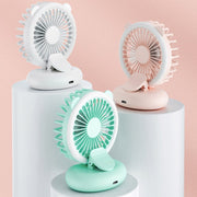 D11 Fill Light Clip Appeso al collo Ventilatore portatile pieghevole Mini USB Desktop Fan, D11 Pink, D11 Green, D11 White