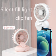D11 Fill Light Clip Appeso al collo Ventilatore portatile pieghevole Mini USB Desktop Fan, D11 Pink, D11 Green, D11 White