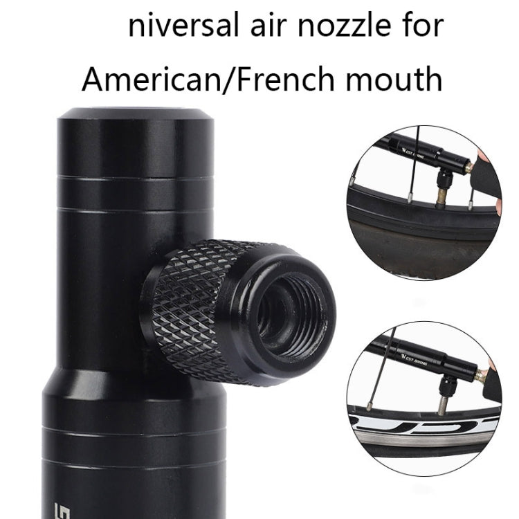 WEST BIKING YP0711083 Strumento multifunzionale per la riparazione di pneumatici per biciclette Attrezzatura di guida di emergenza per gonfiaggio portatile, Black Without Gas Cylinder