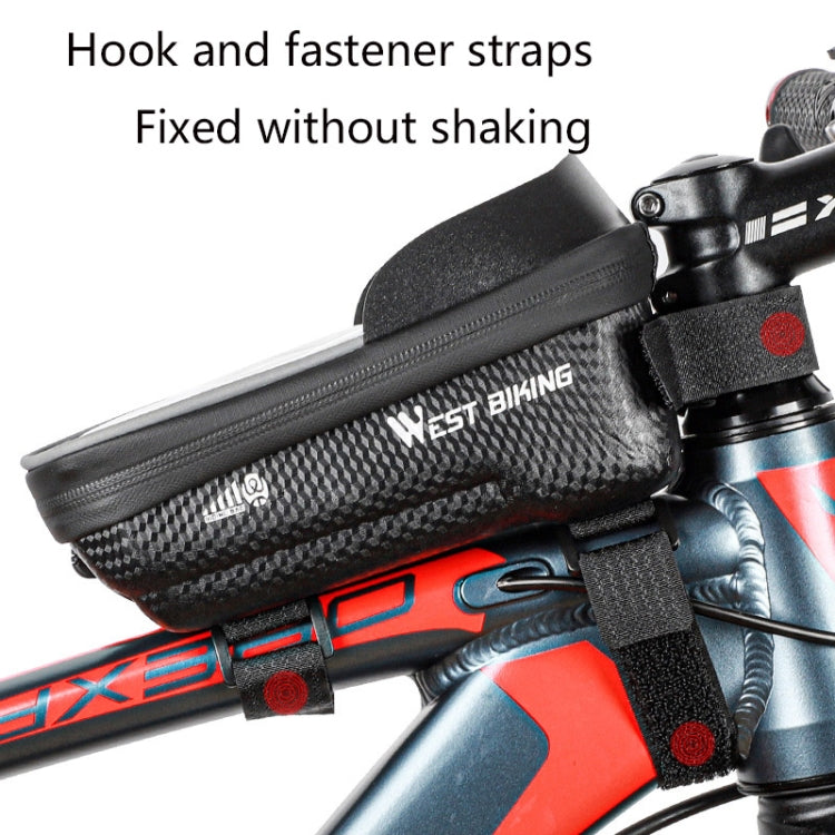 WEST BIKING YP0707235 Borsa per trave anteriore per mountain bike Borsa per bicicletta impermeabile per cellulare Borsa rigida riflettente Attrezzatura per l'equitazione, YP0707235