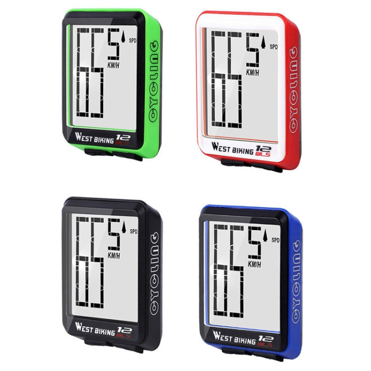 WEST BIKING Mountain Road Bike Wireless Big Character Table Tachimetro di velocità con luce notturna impermeabile con grande schermo, Night Light Speed Speedometer(Green), Night Light Speed Speedometer(Black), Night Light Speed Speedometer(Red)        ...