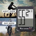 WEST BIKING Mountain Road Bike Wireless Big Character Table Tachimetro di velocità con luce notturna impermeabile con grande schermo, Night Light Speed Speedometer(Green), Night Light Speed Speedometer(Black), Night Light Speed Speedometer(Red)        ...