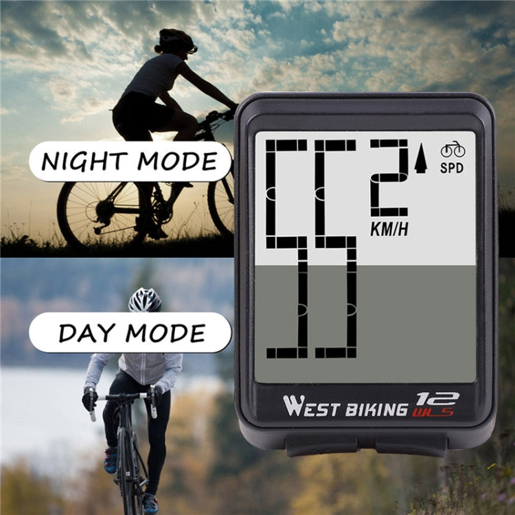 WEST BIKING Mountain Road Bike Wireless Big Character Table Tachimetro di velocità con luce notturna impermeabile con grande schermo, Night Light Speed Speedometer(Green), Night Light Speed Speedometer(Black), Night Light Speed Speedometer(Red)        ...