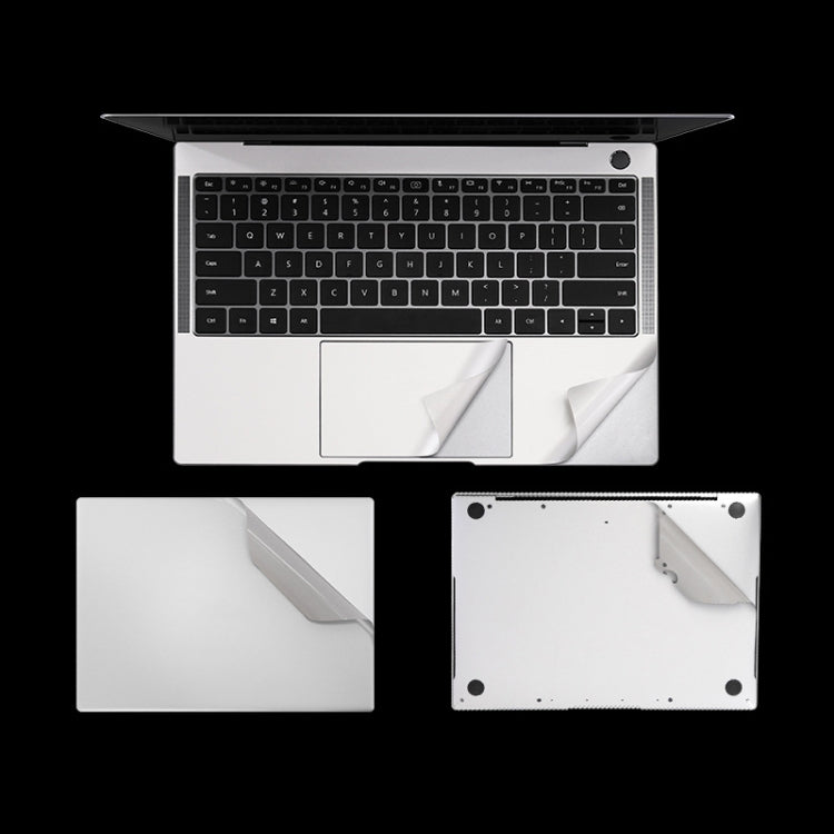 Copertura superiore per computer 4 in 1 JRC + copertura inferiore + adesivo di supporto completo + pellicola adesiva touch Pellicola protettiva per guscio per notebook, For Huawei Matebook X Pro 2019 / 2020 (Silver)                                     ...