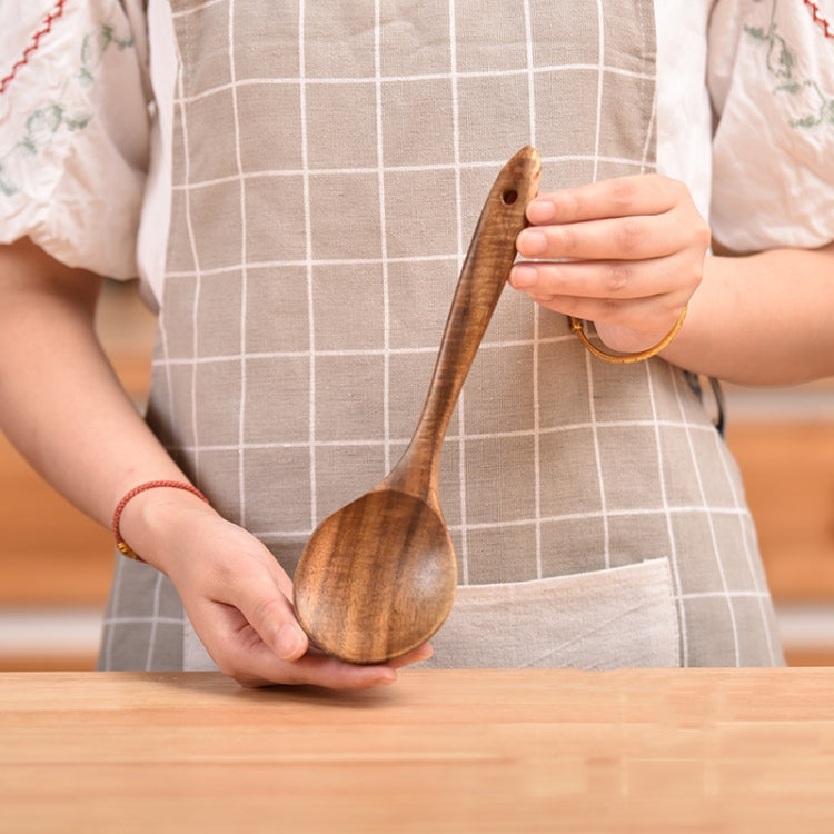 Pentola antiaderente Pala in legno Teak Pentola Pala Stoviglie, Sweet Spoon, Saving Spoon, Bent Spoon, Mixing Spoon, Filter Spoon, Curved Shovel, Thickened Oblique Shovel, Curved Spatula, Small Spoon, Medium Spoon, Long Handle Spoon                    ...