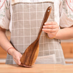 Pentola antiaderente Pala in legno Teak Pentola Pala Stoviglie, Sweet Spoon, Saving Spoon, Bent Spoon, Mixing Spoon, Filter Spoon, Curved Shovel, Thickened Oblique Shovel, Curved Spatula, Small Spoon, Medium Spoon, Long Handle Spoon                    ...