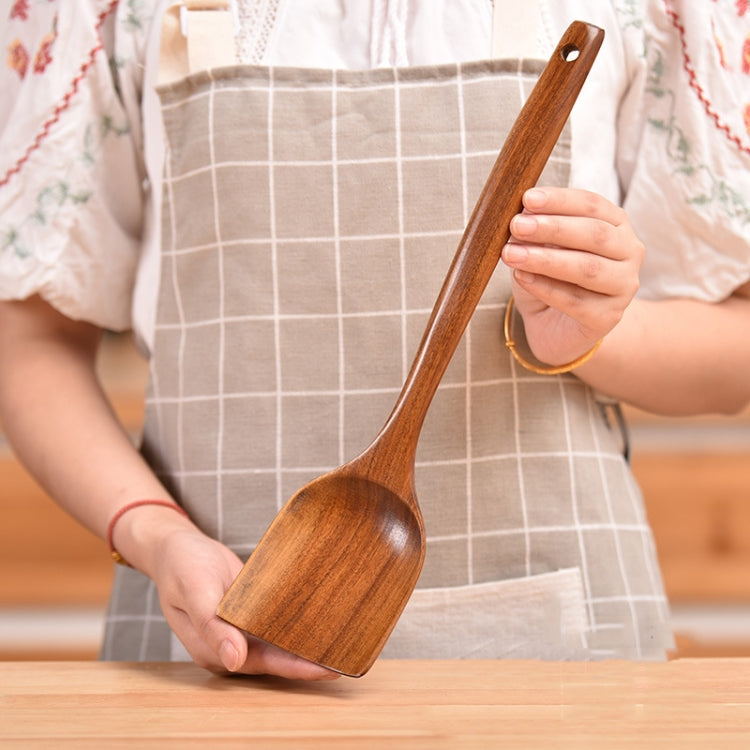 Pentola antiaderente Pala in legno Teak Pentola Pala Stoviglie, Sweet Spoon, Saving Spoon, Bent Spoon, Mixing Spoon, Filter Spoon, Curved Shovel, Thickened Oblique Shovel, Curved Spatula, Small Spoon, Medium Spoon, Long Handle Spoon                    ...