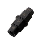 Strumento per lo smontaggio dell'asse della ruota della motocicletta Chiave per la rimozione del perno della ruota anteriore Presa esagonale del manicotto di smontaggio, Hex Socket Black, Hex Socket White