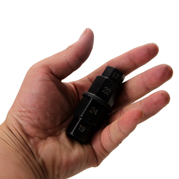 Strumento per lo smontaggio dell'asse della ruota della motocicletta Chiave per la rimozione del perno della ruota anteriore Presa esagonale del manicotto di smontaggio, Hex Socket Black, Hex Socket White