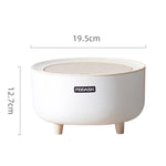Mini pattumiera da tavolo Simple Press Secchio di stoccaggio grunge Dormitorio per studenti Comodino Cartuccia per rifiuti rotonda, Round Trash Cartridge