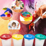 Set di pennelli per pittura Graffiti con setole per penna in plastica per bambini, HB-10 + 10, HB-5 + 5 Light Colors, HB-5 + 5 Dark