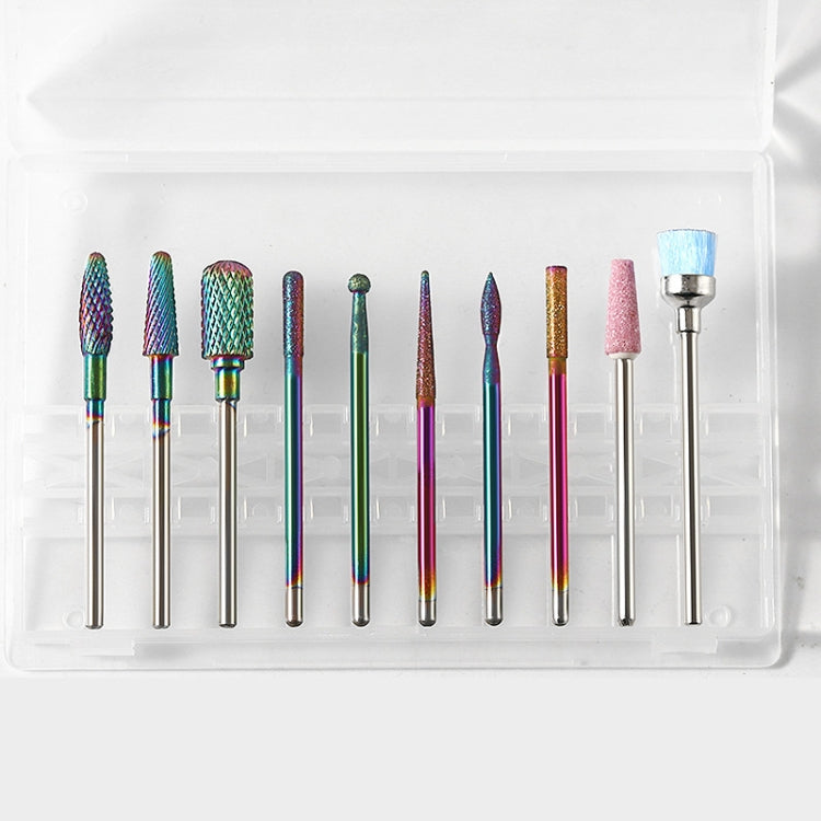 Set di testine lucide per nail art in lega di acciaio al tungsteno, strumento per lucidatura morta con spazzola di scarico per rettificatrice, ZH01, ZH02, ZH03, ZH04, ZH05, ZH06, ZH07