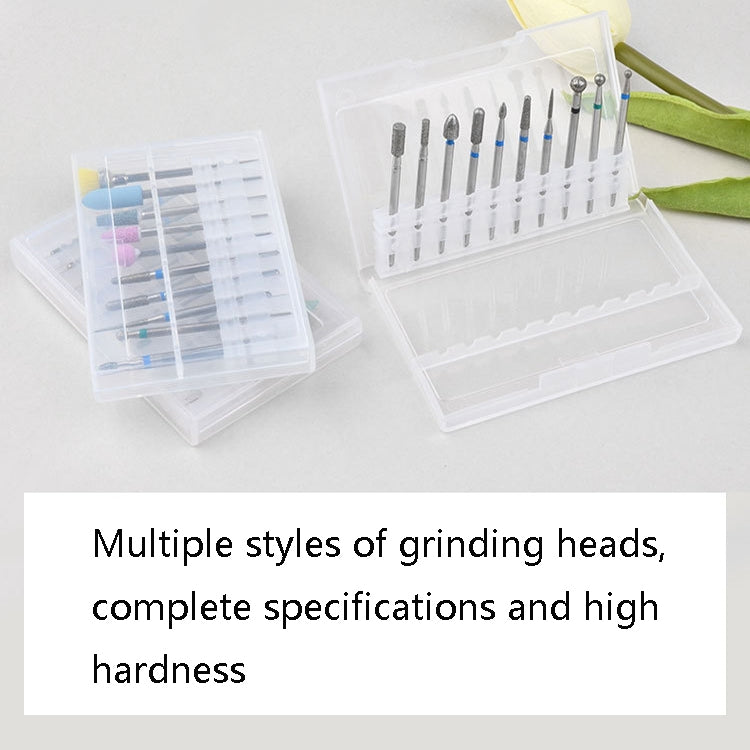 Set di testine lucide per nail art in lega di acciaio al tungsteno, strumento per lucidatura morta con spazzola di scarico per rettificatrice, ZH01, ZH02, ZH03, ZH04, ZH05, ZH06, ZH07