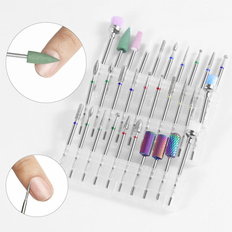 Set di testine lucide per nail art in lega di acciaio al tungsteno, strumento per lucidatura morta con spazzola di scarico per rettificatrice, ZH01, ZH02, ZH03, ZH04, ZH05, ZH06, ZH07