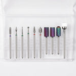 Set di testine lucide per nail art in lega di acciaio al tungsteno, strumento per lucidatura morta con spazzola di scarico per rettificatrice, ZH01, ZH02, ZH03, ZH04, ZH05, ZH06, ZH07