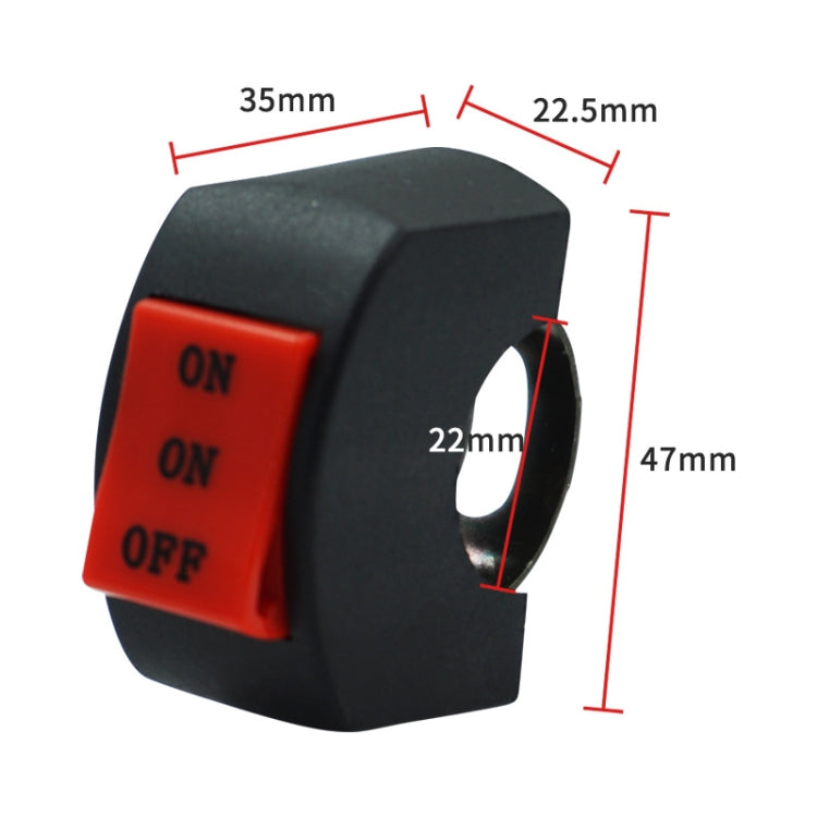 10 PCS Accessori per fuoristrada per motociclette modificati Manubri 1 In 2 Out Fari Fari Interruttori della luce molto vicini, Far Near Light Switches