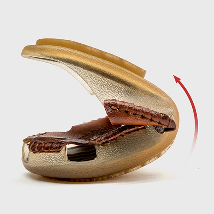 Pantofole in pelle da uomo estive Scarpe da spiaggia piatte casual di grandi dimensioni, 38, 39, 40, 41, 42, 43, 44, 45, 46, 47, 48