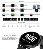 V11 Smartwatch Monitoraggio della pressione sanguigna della frequenza cardiaca in tempo reale Modalità multi-sport Smartwatch con luce respiratoria per telefono Android IOS