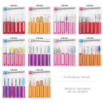 Set di teste di macinazione in lega di acciaio al tungsteno in ceramica per nail art, set di strumenti per lucidatura smerigliatrice, GH-01, GH-02, GH-03, GH-04, GH-05, GH-06, GH-07, GH-08, GH-09, GH-10