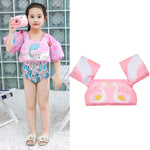 Anello da braccio in schiuma per nuoto per bambini Attrezzatura da nuoto per bambini Anello galleggiante Gilet di galleggiamento con manica ad acqua, Pink Flamingo, Pink Swan, Blue Dolphin, Blue Starfish, Purple Dog, Yellow Duck, Blue Whale, Green Bee ...