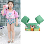 Anello da braccio in schiuma per nuoto per bambini Attrezzatura da nuoto per bambini Anello galleggiante Gilet di galleggiamento con manica ad acqua, Pink Flamingo, Pink Swan, Blue Dolphin, Blue Starfish, Purple Dog, Yellow Duck, Blue Whale, Green Bee ...
