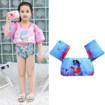 Anello da braccio in schiuma per nuoto per bambini Attrezzatura da nuoto per bambini Anello galleggiante Gilet di galleggiamento con manica ad acqua, Pink Flamingo, Pink Swan, Blue Dolphin, Blue Starfish, Purple Dog, Yellow Duck, Blue Whale, Green Bee ...