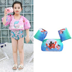 Anello da braccio in schiuma per nuoto per bambini Attrezzatura da nuoto per bambini Anello galleggiante Gilet di galleggiamento con manica ad acqua, Pink Flamingo, Pink Swan, Blue Dolphin, Blue Starfish, Purple Dog, Yellow Duck, Blue Whale, Green Bee ...