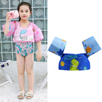 Anello da braccio in schiuma per nuoto per bambini Attrezzatura da nuoto per bambini Anello galleggiante Gilet di galleggiamento con manica ad acqua, Pink Flamingo, Pink Swan, Blue Dolphin, Blue Starfish, Purple Dog, Yellow Duck, Blue Whale, Green Bee ...