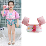 Anello da braccio in schiuma per nuoto per bambini Attrezzatura da nuoto per bambini Anello galleggiante Gilet di galleggiamento con manica ad acqua, Pink Flamingo, Pink Swan, Blue Dolphin, Blue Starfish, Purple Dog, Yellow Duck, Blue Whale, Green Bee ...