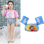 Anello da braccio in schiuma per nuoto per bambini Attrezzatura da nuoto per bambini Anello galleggiante Gilet di galleggiamento con manica ad acqua, Pink Flamingo, Pink Swan, Blue Dolphin, Blue Starfish, Purple Dog, Yellow Duck, Blue Whale, Green Bee ...