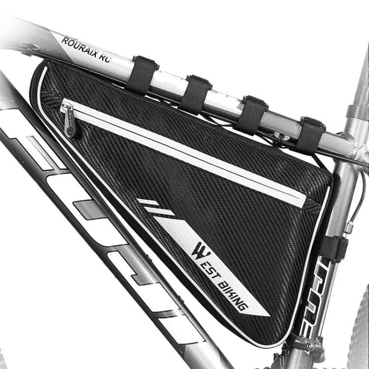 WEST BIKING YP0707254 Borsa triangolare per bicicletta da 4 litri Mountain Bike Borsa impermeabile riflettente con fascio anteriore di grande capacità Attrezzatura per l'equitazione, YP0707254