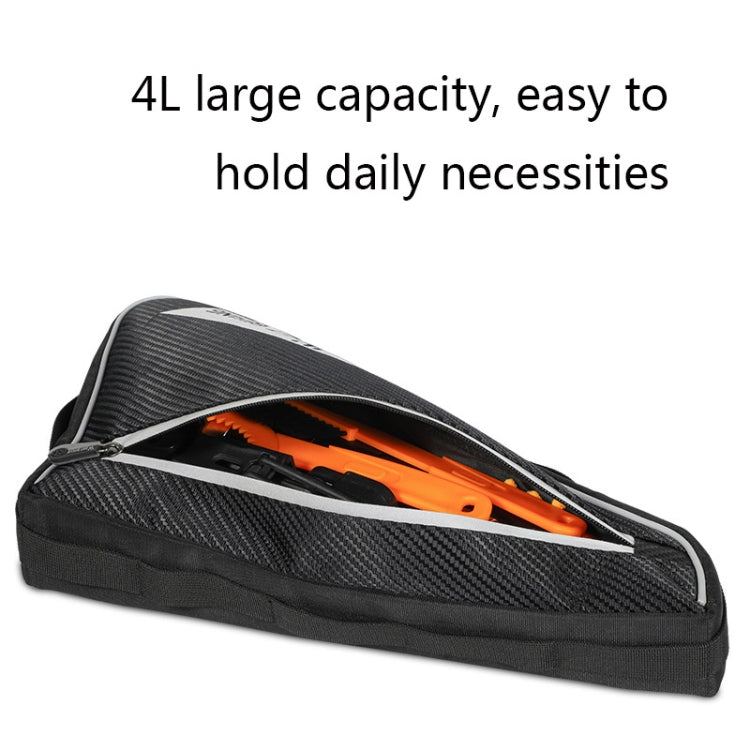 WEST BIKING YP0707254 Borsa triangolare per bicicletta da 4 litri Mountain Bike Borsa impermeabile riflettente con fascio anteriore di grande capacità Attrezzatura per l'equitazione, YP0707254
