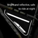 WEST BIKING YP0707254 Borsa triangolare per bicicletta da 4 litri Mountain Bike Borsa impermeabile riflettente con fascio anteriore di grande capacità Attrezzatura per l'equitazione, YP0707254