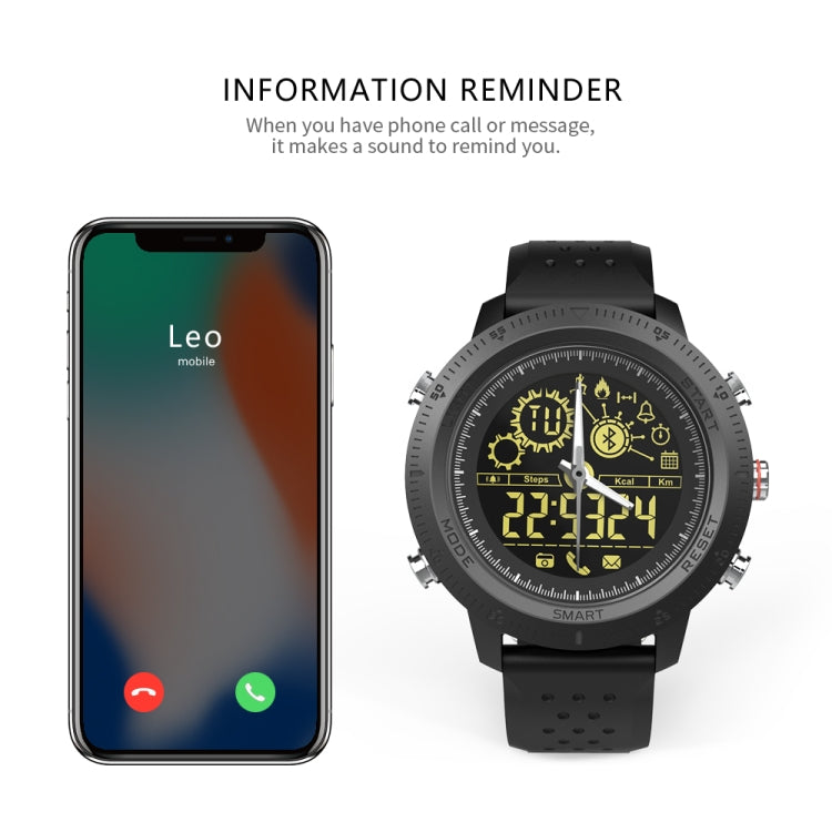 NX02 Sport Smartwatch IP67 Supporto impermeabile Tracker Calorie Pedometro Smartwatch Cronometro Chiama SMS Promemoria