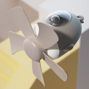 MF023 Ventilatore da soffitto per luce notturna per aereo, ventilatore con telecomando USB per uso domestico, Blue, White
