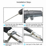 Cacciavite elettrico con convertitore a vite per cintura a catena JieLi su strumento per cartongesso, Electric Screwdriver With 50 Chains Strap