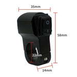 Interruttore di guasto per la modifica dell'interruttore del faro impermeabile in lega di alluminio del motociclo, Headlight Switch