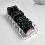 2 pezzi di scatola per rossetto acrilico, scatola per polvere, ombretto trasparente, scatola per trucco